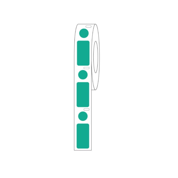 Direct Thermal Cryo 24x13mm & 9.5mm Dot for 1.5ml Tubes/Vials Green